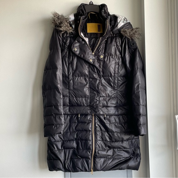 Lole Jackets & Blazers - LOLE Down Black Puffer Coat with Fur Trim